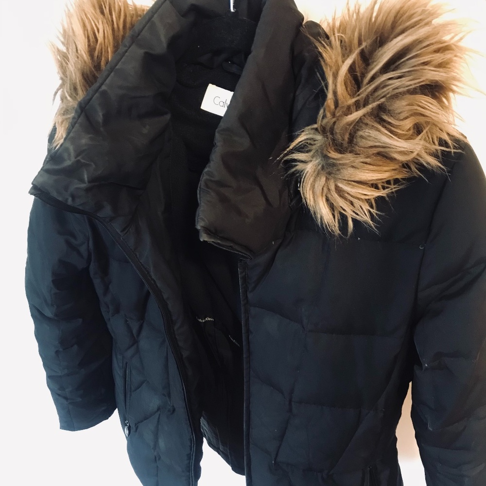 Calvin Klein Women's Faux Fur Winter Jacket, M